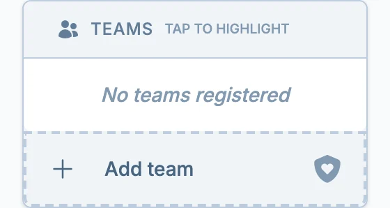 Add team action in pickled.love, a pickleball roster management tool